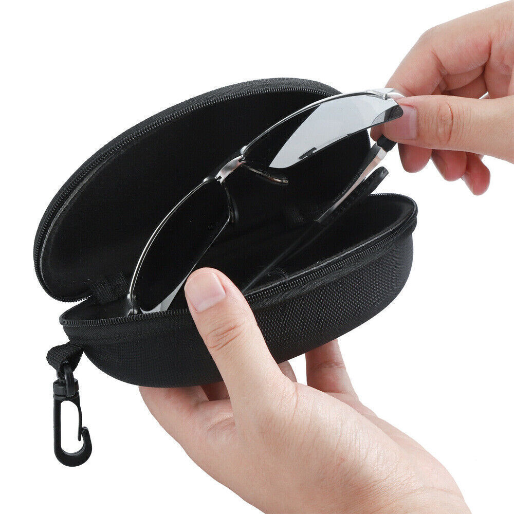 Picture of Sunglasses chain cover Hard Case Eye Glasses Clam Shell Zipper With Hook Shell Box New Eyeglasses Box Sunglasses Case Glasses Bag Eyeglasses Carry Box Sunglass Portable Zipper Hook Hard Holder Sunglasse CV5