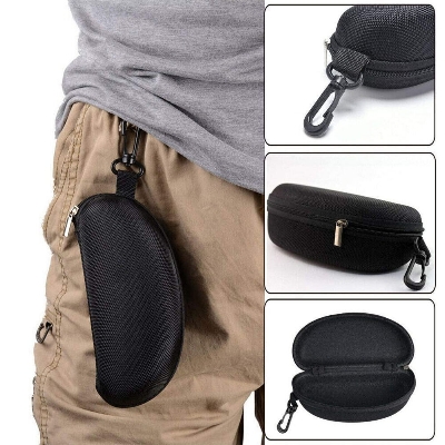 Picture of Sunglasses chain cover Hard Case Eye Glasses Clam Shell Zipper With Hook Shell Box New Eyeglasses Box Sunglasses Case Glasses Bag Eyeglasses Carry Box Sunglass Portable Zipper Hook Hard Holder Sunglasse CV5