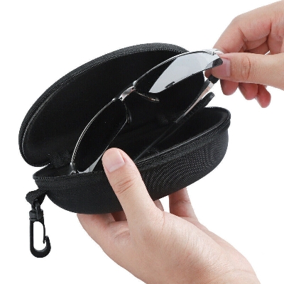 Picture of Sunglasses chain cover Hard Case Eye Glasses Clam Shell Zipper With Hook Shell Box New Eyeglasses Box Sunglasses Case Glasses Bag Eyeglasses Carry Box Sunglass Portable Zipper Hook Hard Holder Sunglasse CV5