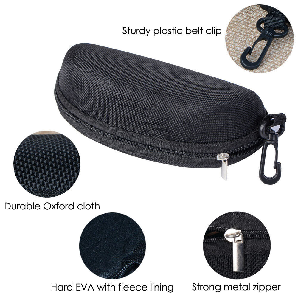 Picture of Sunglasses chain cover Hard Case Eye Glasses Clam Shell Zipper With Hook Shell Box New Eyeglasses Box Sunglasses Case Glasses Bag Eyeglasses Carry Box Sunglass Portable Zipper Hook Hard Holder Sunglasse CV5