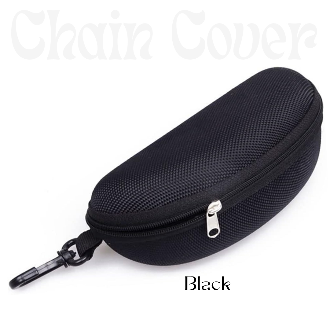 Picture of Eyeglasses chain cover Carry Box Sunglass Portable Zipper Hook Hard Holder Sunglasse , New Sunglasses Hard Case Eye Glasses Clam Shell Zipper With Hook Shell Box New CV5