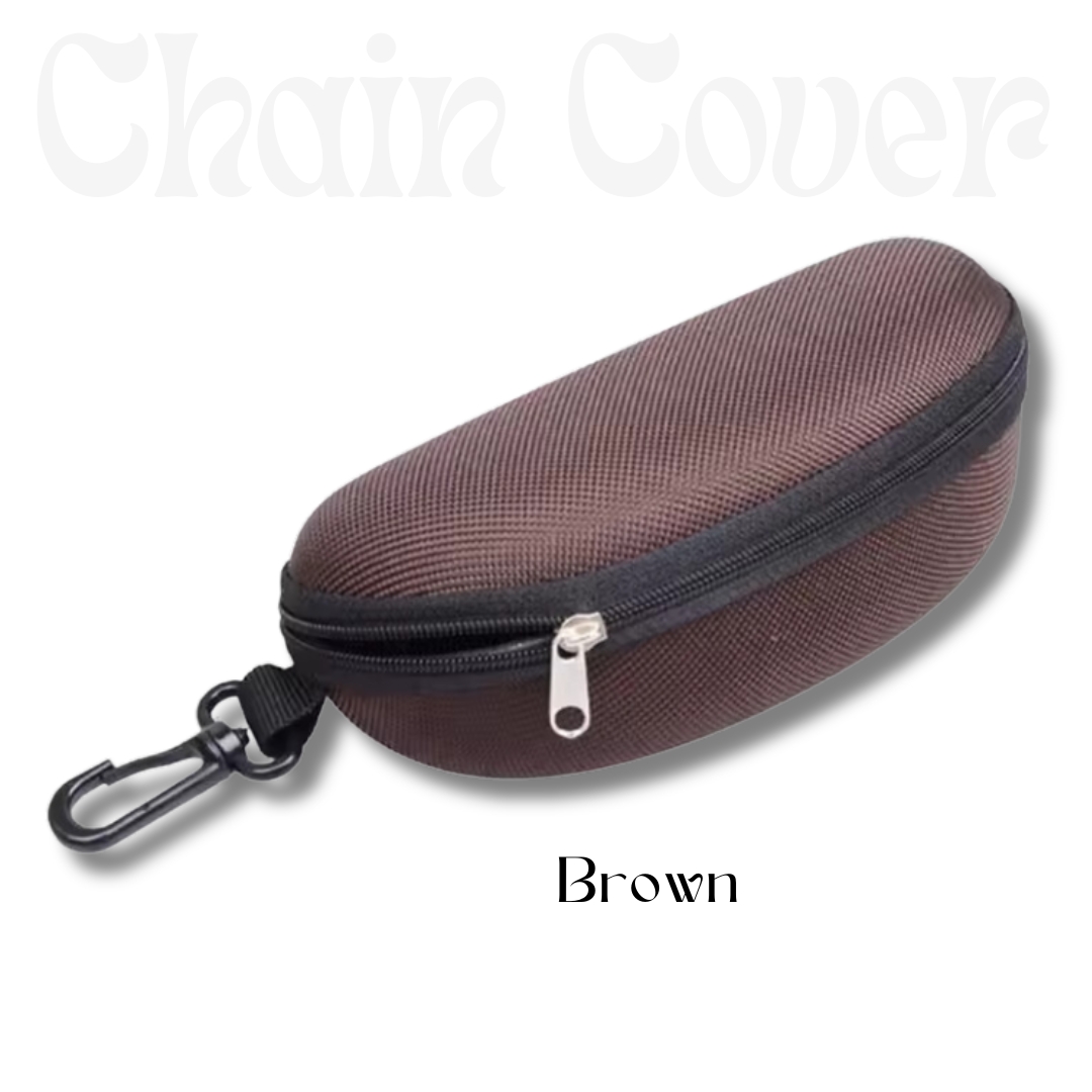Picture of Eyeglasses chain cover Carry Box Sunglass Portable Zipper Hook Hard Holder Sunglasse , New Sunglasses Hard Case Eye Glasses Clam Shell Zipper With Hook Shell Box New CV5