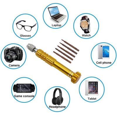 Picture of 5-in-1 Multifunctional Small Screwdriver, PTSLKHN Eyeglass Screwdriver, S2 Steel Magnetic Screwdriver Kit for Eyeglass, Sunglasses, Electronics, Cellphone, Jewelry and More