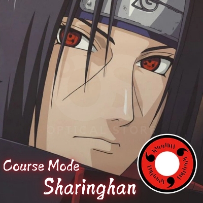 Picture of Curse Mode Sharinghan Halloween COMICPARTY Cosplay SanGouYu Color Contact Lenses 1 Pair Pure Colored Eye Contacts for Halloween Makeup Cosmetic Contactlen HD9-RED