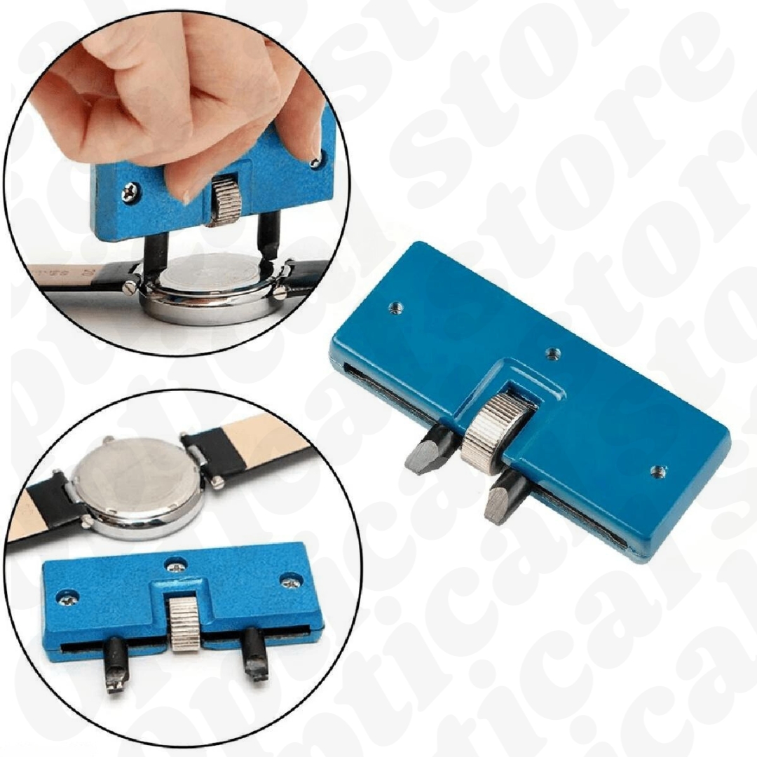 Picture of Professional Watch Back Remover Tool, Metal Adjustable Rectangle Watch Back Case Cover Press Closer & Opener Opening Removal Screw Wrench Repair Kit Tool For Watchmaker