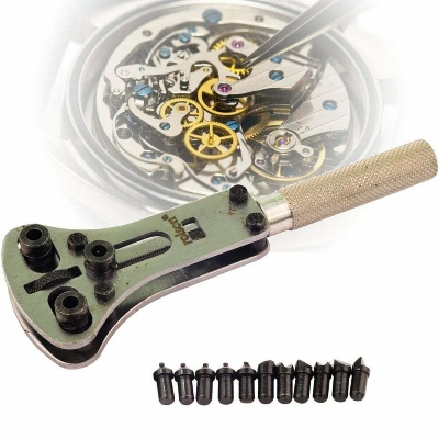 Picture of Professional Watch Wrench Screw Repair Set Kit, Watch Band Spring Bar Link Pin Adjustment, Back Case Removal Opener, Battery Cover