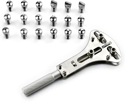 Picture of Professional Watch Wrench Screw Repair Set Kit, Watch Band Spring Bar Link Pin Adjustment, Back Case Removal Opener, Battery Cover