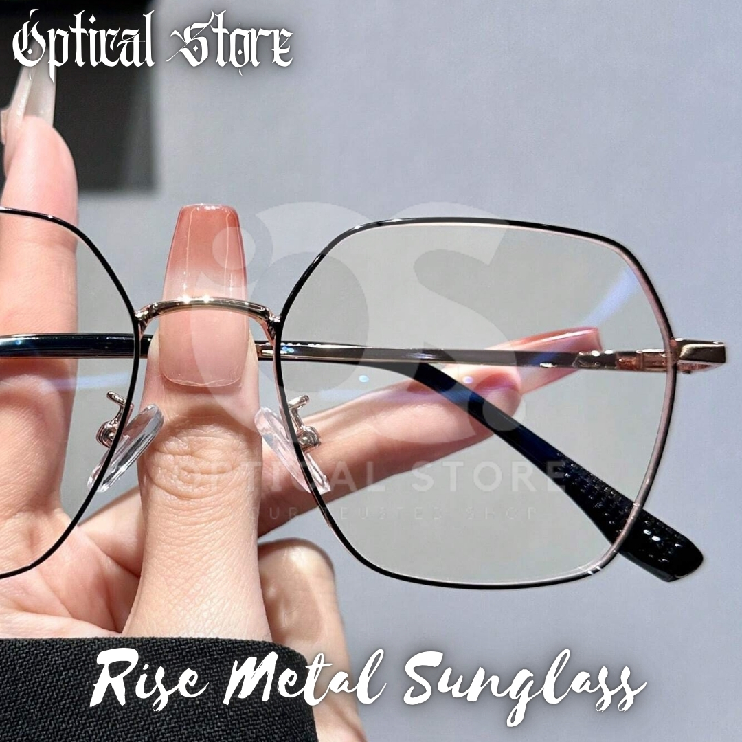 Picture of New  Metal Frame wear Eyeglasses Fashionable Black Classic Design Eye Reading glasses. Eyewear glass Full Metal Body Optical Frame Royal Fashionable 6208G #rise.metal