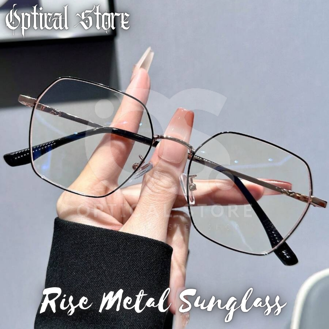 Picture of New  Metal Frame wear Eyeglasses Fashionable Black Classic Design Eye Reading glasses. Eyewear glass Full Metal Body Optical Frame Royal Fashionable 6208G #rise.metal