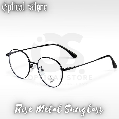 Picture of New Metal Frame wear Eyeglasses Fashionable Black Classic Design Eye Reading glasses. Eyewear glass Full Metal Body Optical Frame Royal Fashionable 6018G #rise.metal