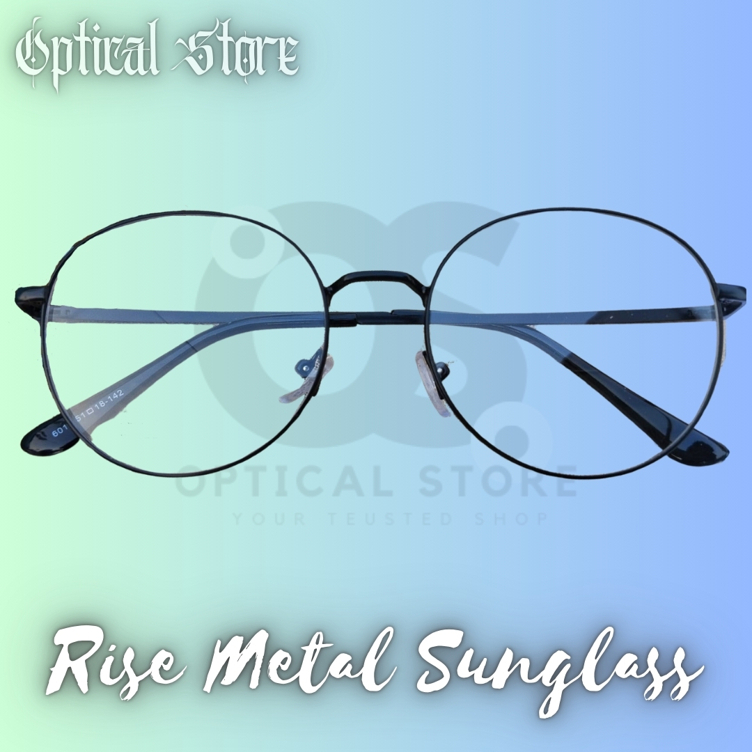 Picture of New Metal Frame wear Eyeglasses Fashionable Black Classic Design Eye Reading glasses. Eyewear glass Full Metal Body Optical Frame Royal Fashionable #rise.metal