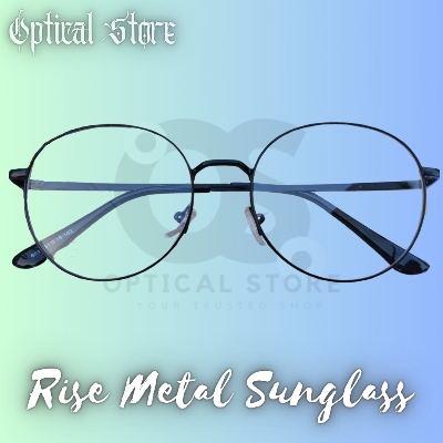 Picture of New Metal Frame wear Eyeglasses Fashionable Black Classic Design Eye Reading glasses. Eyewear glass Full Metal Body Optical Frame Royal Fashionable #rise.metal