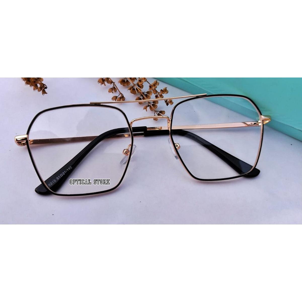 Picture of Eyewear Eyeglasses Fashionable Black Classic Design Eye Glass Reading glasses, Eyewear Reading glass Full Metal Body Optical Frame Royal Fashionable 6213G