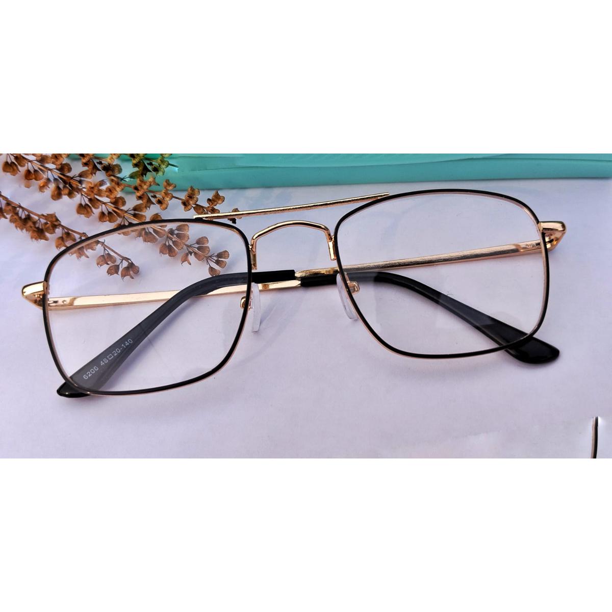 Picture of Eyewear Eyeglasses Fashionable Black Classic Design Eye Glass Reading glasses, Eyewear Reading glass Full Metal Body Optical Frame Royal Fashionable 6206G