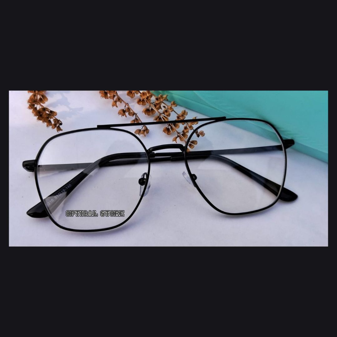 Picture of Eyewear Eyeglasses Fashionable Black Classic Design Eye Glass Reading glasses, Eyewear Reading glass Full Metal Body Optical Frame Royal Fashionable