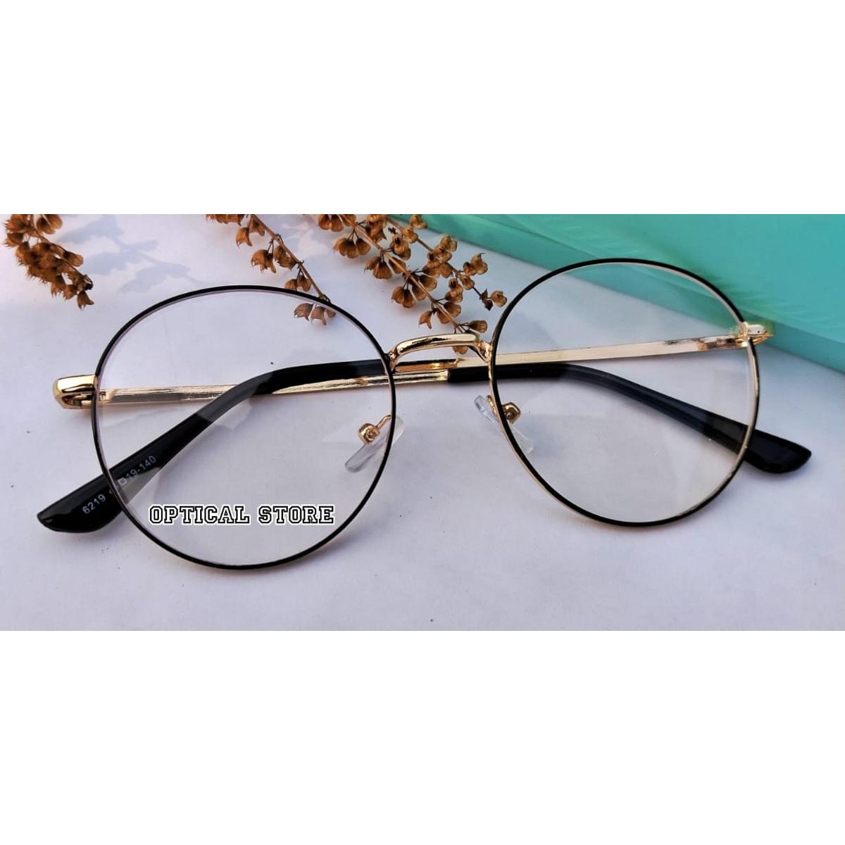 Picture of Eyewear Eyeglasses Fashionable Black Classic Design Eye Glass Reading glasses, Eyewear Reading glass Full Metal Body Optical Frame Royal Fashionable 6219G