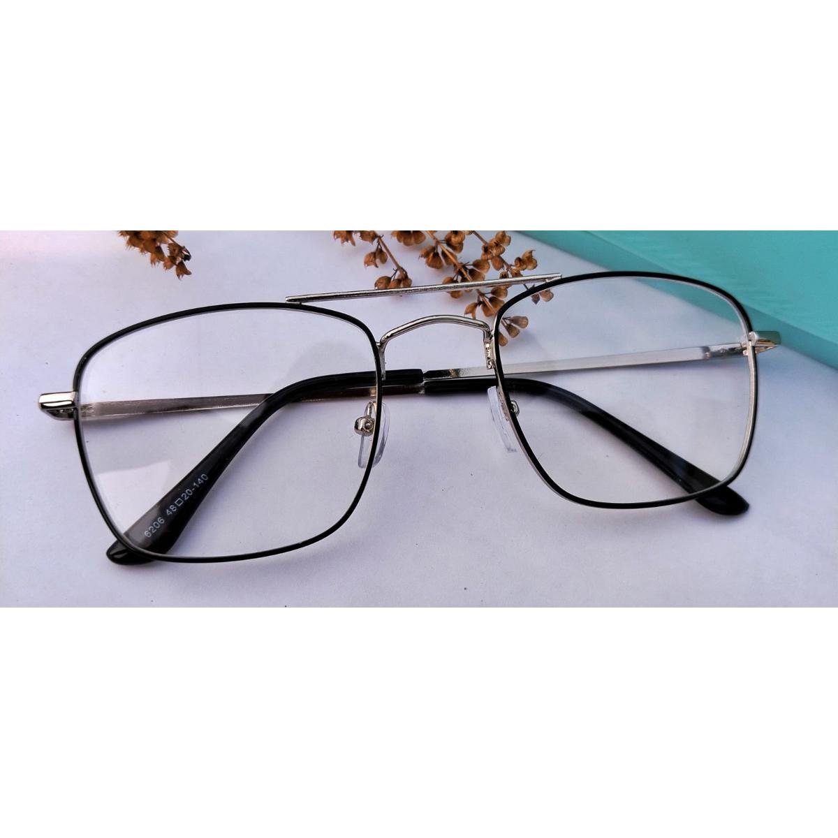 Picture of Eyewear Eyeglasses Fashionable Black Classic Design Eye Glass Reading glasses, Eyewear Reading glass Full Metal Body Optical Frame Royal Fashionable 6206S