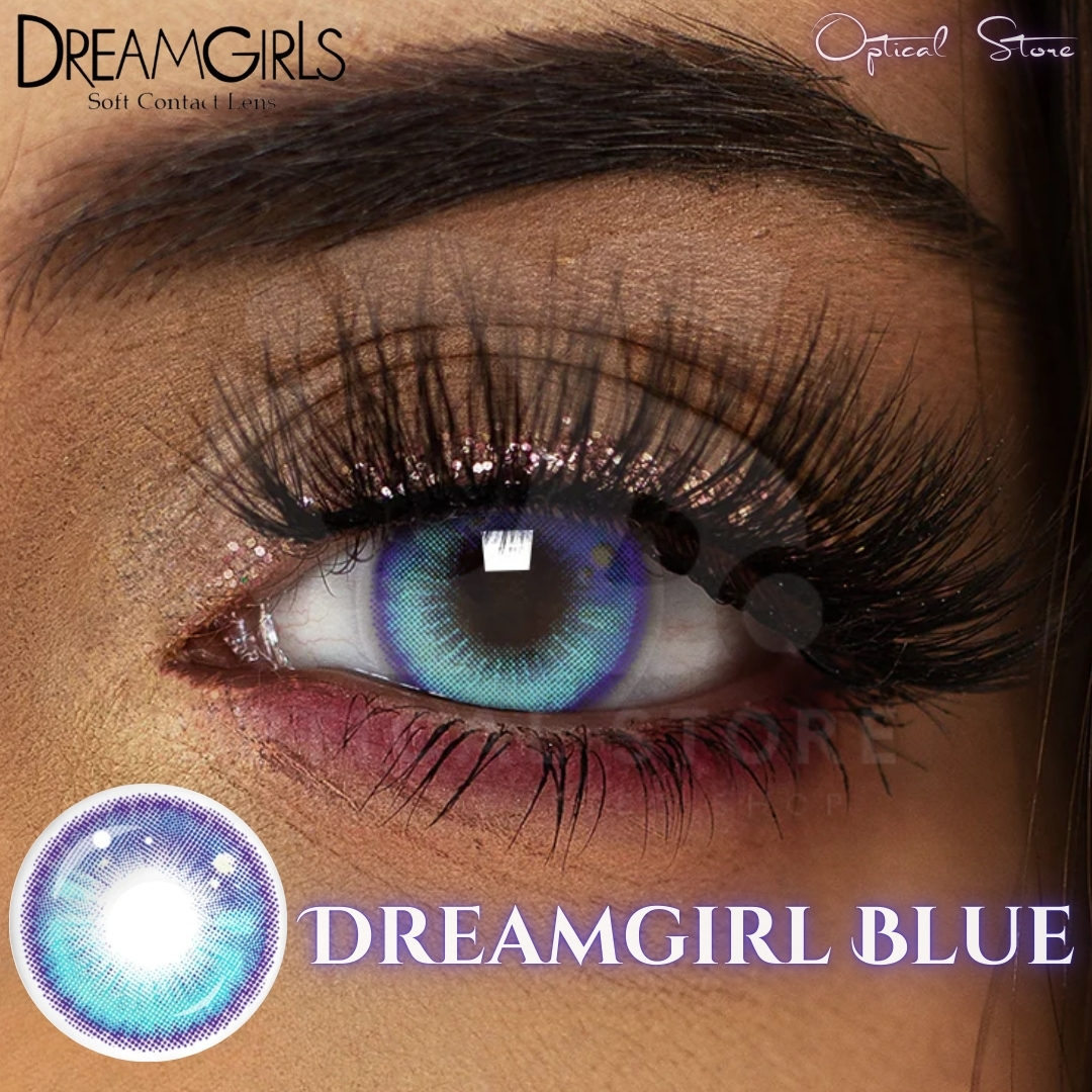 Picture of New Comicparty Dreamgirl Blue Color Contact lens With regular Kit Box For men & women. Halloween Contact Lens. #dg.blue
