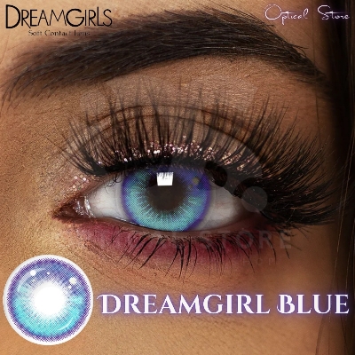 Picture of New Comicparty Dreamgirl Blue Color Contact lens With regular Kit Box For men & women. Halloween Contact Lens. #dg.blue