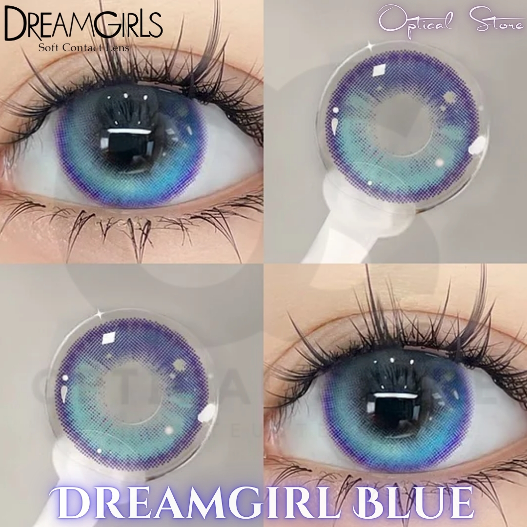 Picture of New Comicparty Dreamgirl Blue Color Contact lens With regular Kit Box For men & women. Halloween Contact Lens. #dg.blue
