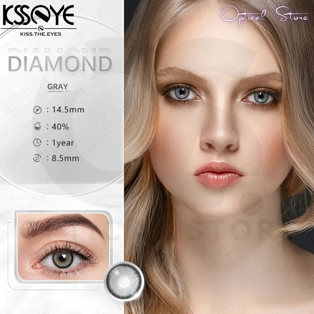 Picture of Ksseye Diamond/Norko Gray Color Contact Lens with Regular kit Box for men& Women. Ksseye Diamond Series. #Norkogray