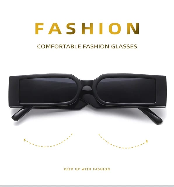 Picture of Tiktok Luxury Rectangle Fashion Sunglasses Man Vintage Designer Brown Shades Sun Glasses Small Frame Personality UV400 Eyewear