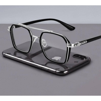 Picture of Double bridge UV 420 ANTI BLUE CUT Lens Glass Anti checking Eyewear Radiation Protectios BTS Frame Blue Light Computer Glasses Men Women Blue Light Blon Gaming Eyeglas