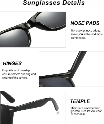 Picture of Ensemble Yourself - Highly Durable - Specifications of High quality Wayfarer Sunglasses AH5 - Sustainable Choice - Designed - Urban Vibes