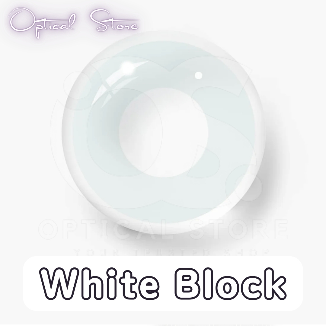 Picture of Halloween White Block/Pure White Color Contact Lenses With Regular kit Box For Men & Women. 1pair White Block/Pure White Color Contact Lens For Halloween Party,Cosplay,Anime and Costumes.  Halloween Contact Lens. #white.block