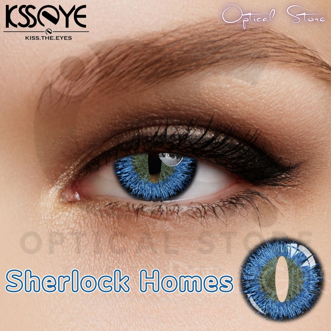 Picture of Halloween Exclusive Cosplay HSherlock Homes/ Dinossaur Blue Color Contact Lens with regular Kit box For Men & women. 1pair Sherlock Homes Halloween Contact Lens for halloween party,cosplay,anime and costumes. Hallwoeen Contact lens. #Sherlock.homes