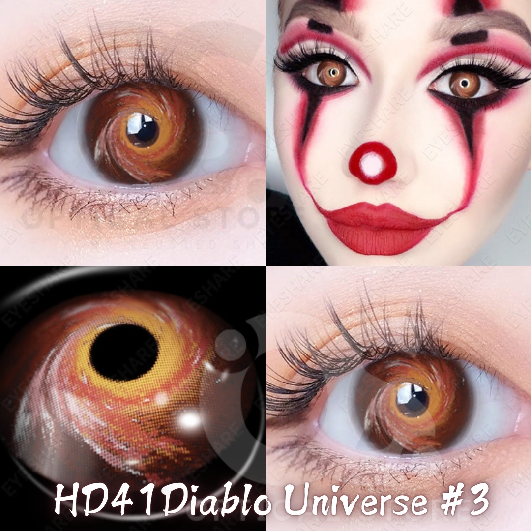 Picture of Halloween Exclusive Cosplay Diablo Universe #3 Eye Color Contact Lens with regular Kit box For Men & women. 1pair Diablo Universe #3 Halloween Contact Lens for halloween party,cosplay,anime and costumes. Hallwoeen Contact Lens. #Diablo.U#3