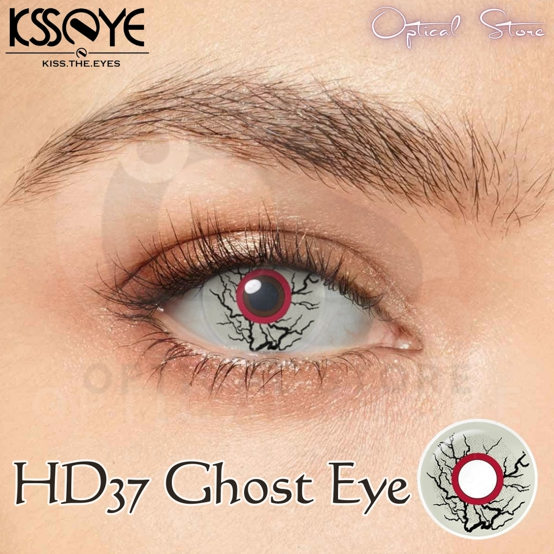 Picture of Halloween Exclusive Cosplay Ghost Eye Color Contact Lens with regular Kit box For Men & women. 1pair Ghost Eye Halloween Contact Lens for halloween party,cosplay,anime and costumes. Hallwoeen Contact lens. #ghost.eye