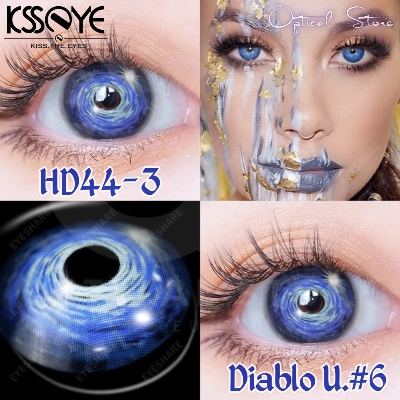 Picture of alloween Exclusive Cosplay Diablo Universe #6 Eye Color Contact Lens with regular Kit box For Men & women. 1pair Diablo Universe #6 Halloween Contact Lens for halloween party,cosplay,anime and costumes. Hallwoeen Contact Lens. #Diablo.U#6