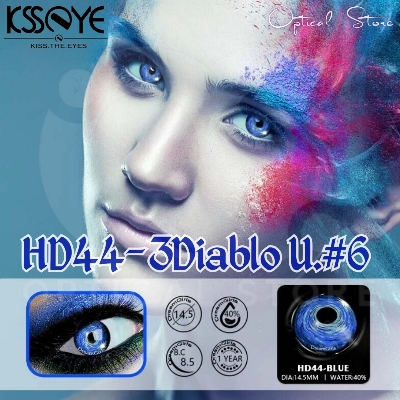 Picture of alloween Exclusive Cosplay Diablo Universe #6 Eye Color Contact Lens with regular Kit box For Men & women. 1pair Diablo Universe #6 Halloween Contact Lens for halloween party,cosplay,anime and costumes. Hallwoeen Contact Lens. #Diablo.U#6