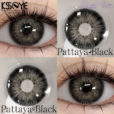 Picture of KSSEYE Pattaya Black Natural Color Contact lens with regular Kit box for men and women. Ksseye Pattaya Series. #pattaya.black