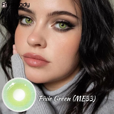 Picture of New Freshlady Pixie Green Color Contact Lens With regular kit box for men & women. 1 pair Freshlady Color Contact Lens For Eye makeup/Eye Fashion. Freshlady Pixie Series. #pixie