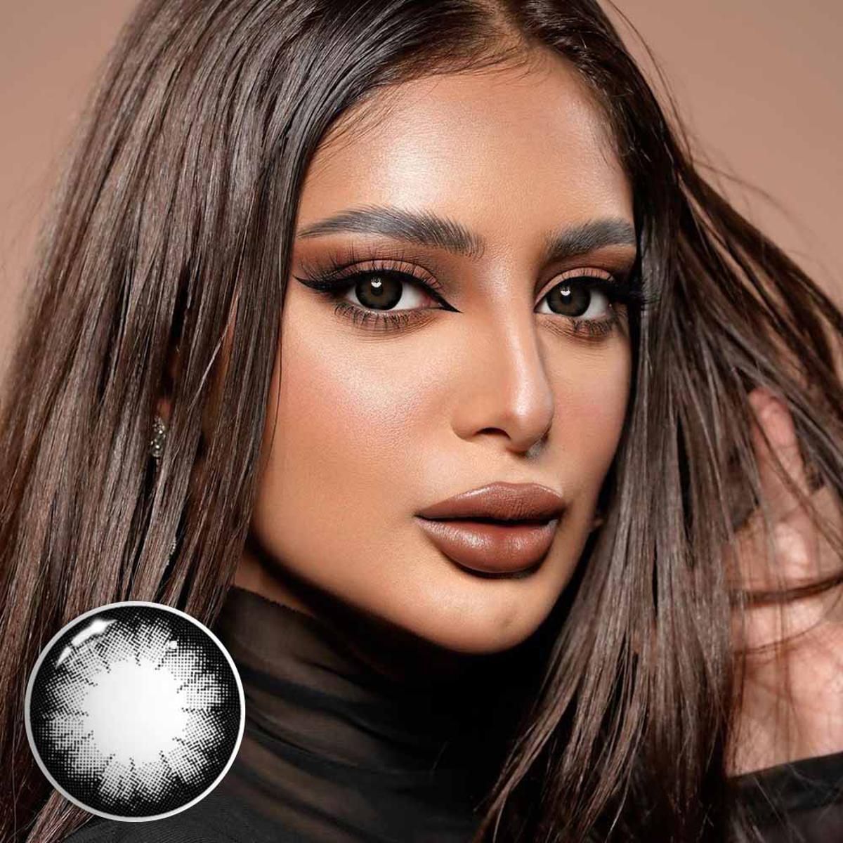Picture of Freshlady black Contact Lenses, Natural Color Lens Eyes Yearly Color Contact Lenses For Eyes big beauty Contact Lenses Eye Cosmetic Color eyes Unisex Lareen Cosmetic Contact Lenses