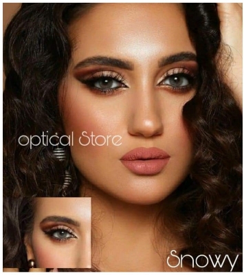 Picture of KSSEYE snowy Contact Lenses, Natural Color Lens Eyes Yearly Color Contact Lenses For Eyes big beauty Contact Lenses Eye Cosmetic Color eyes Unisex Lareen Cosmetic Contact Lenses