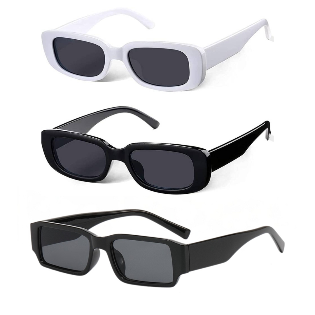Picture of Retro Rectangle Square Frame Stylish Sunglasses for men,women. Summer Outdoor Sun Protection | Vintage Sunglasses Men Women Sunglasses Cycling Sunglasses Travel Sunglasses Anti-UV Fishing Hiking Eyewear #tt2