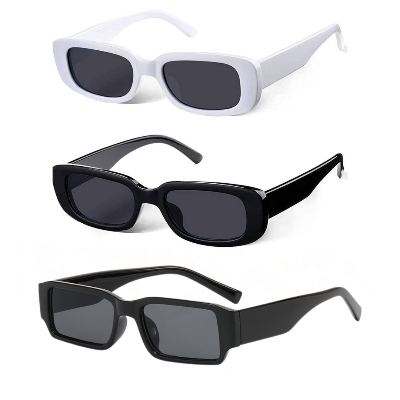 Picture of Retro Rectangle Square Frame Stylish Sunglasses for men,women. Summer Outdoor Sun Protection | Vintage Sunglasses Men Women Sunglasses Cycling Sunglasses Travel Sunglasses Anti-UV Fishing Hiking Eyewear #tt2