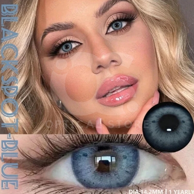 Picture of KSSEYE BlackSpot/HC2 Blue Color Contact Lens for men & women. Eye Beauty Makeup Contact Lenses. Ksseye Blackspot Series. #Hc2.Blue