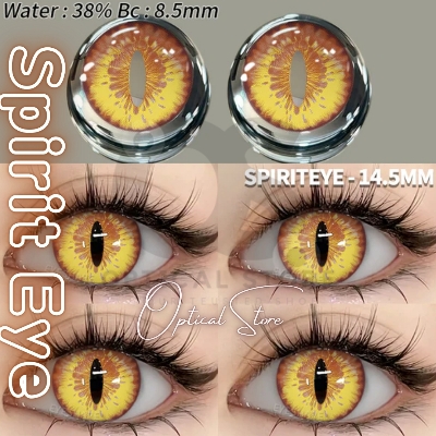 Picture of Halloween Spirit Eye/Dragon Maid (Orange) Colored Contact Lenses With Regular kit Box for Men And Women 1pair Halloween Color contact lens for Halloween Party,Cosplay,Anime and Costumes. Halloween Contact lens. #spirirt.eye