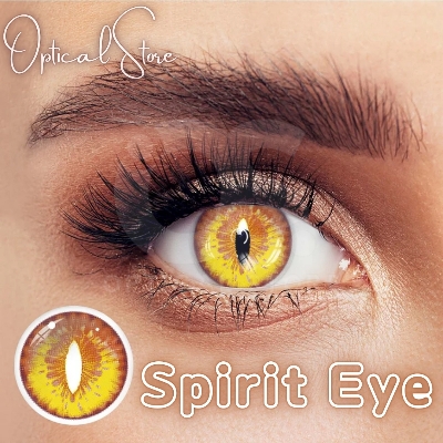 Picture of Halloween Spirit Eye/Dragon Maid (Orange) Colored Contact Lenses With Regular kit Box for Men And Women 1pair Halloween Color contact lens for Halloween Party,Cosplay,Anime and Costumes. Halloween Contact lens. #spirirt.eye