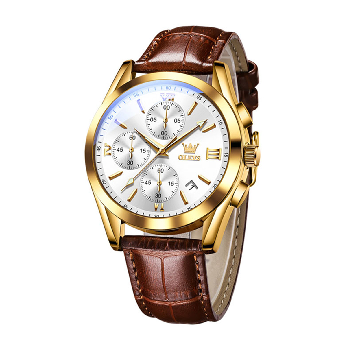Picture of OLEVS Men Watch Luxury Leather Luminous Hand Watch  CPY Leather Quartz Fashion Watch for Men