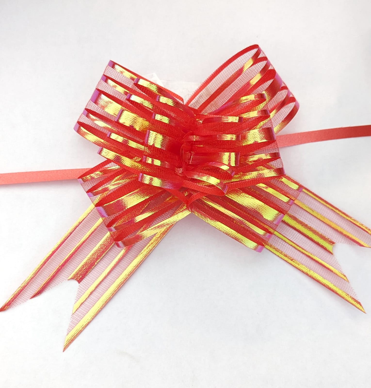 Picture of Gift Packing Pull Flower Ribbon for Gift Wrap and Decoration Multicolour Medium Size Gift Flower Ribbon