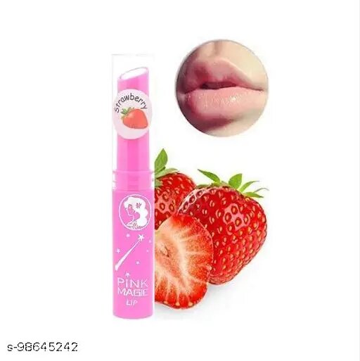 Picture of Pink Magic Strawberry Lip Balm Color Transforming Lip Balm 5 ps