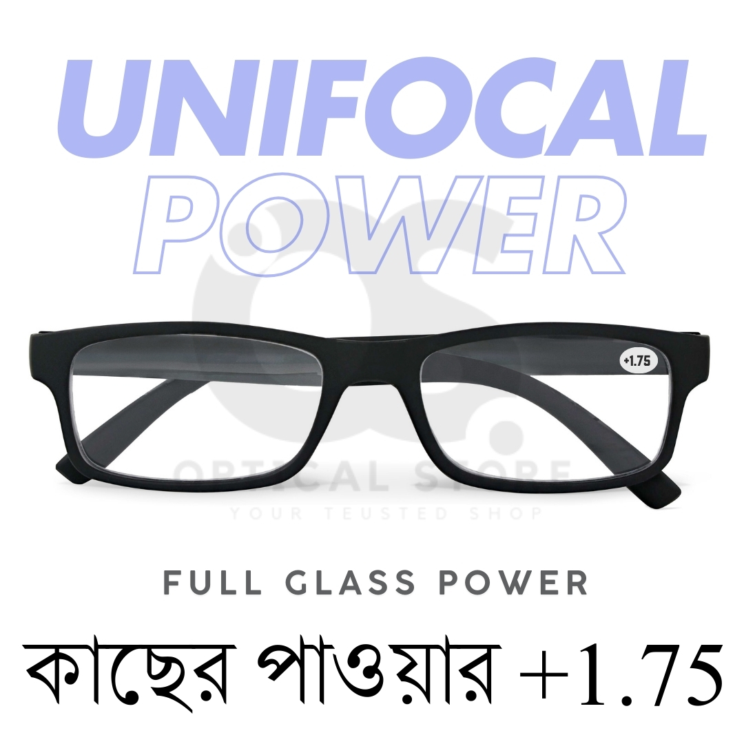 Picture of New Reading Glasses Unifocal +1.75 Reading (Full Glass Power) For Men & Women/Unisex.1pcs +1.75 Unifocal Reading Glasses For For Focus Reading Glasses, Book reading, Mobile Screens, Computer Screens. +1.75 Unifocal Lens. #1.75