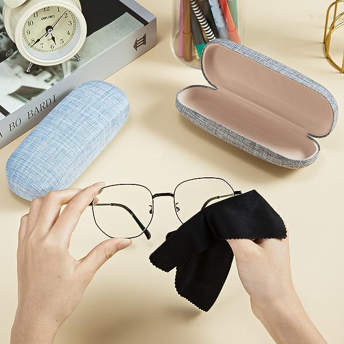 Picture of New Vimiss and Butterfly Design Printed Matt Hard Shell Glasses Case, Portable Protective Glasses Cover Eyeglasses Holder Box with Cleaning Cloth for Men Women #vimiss