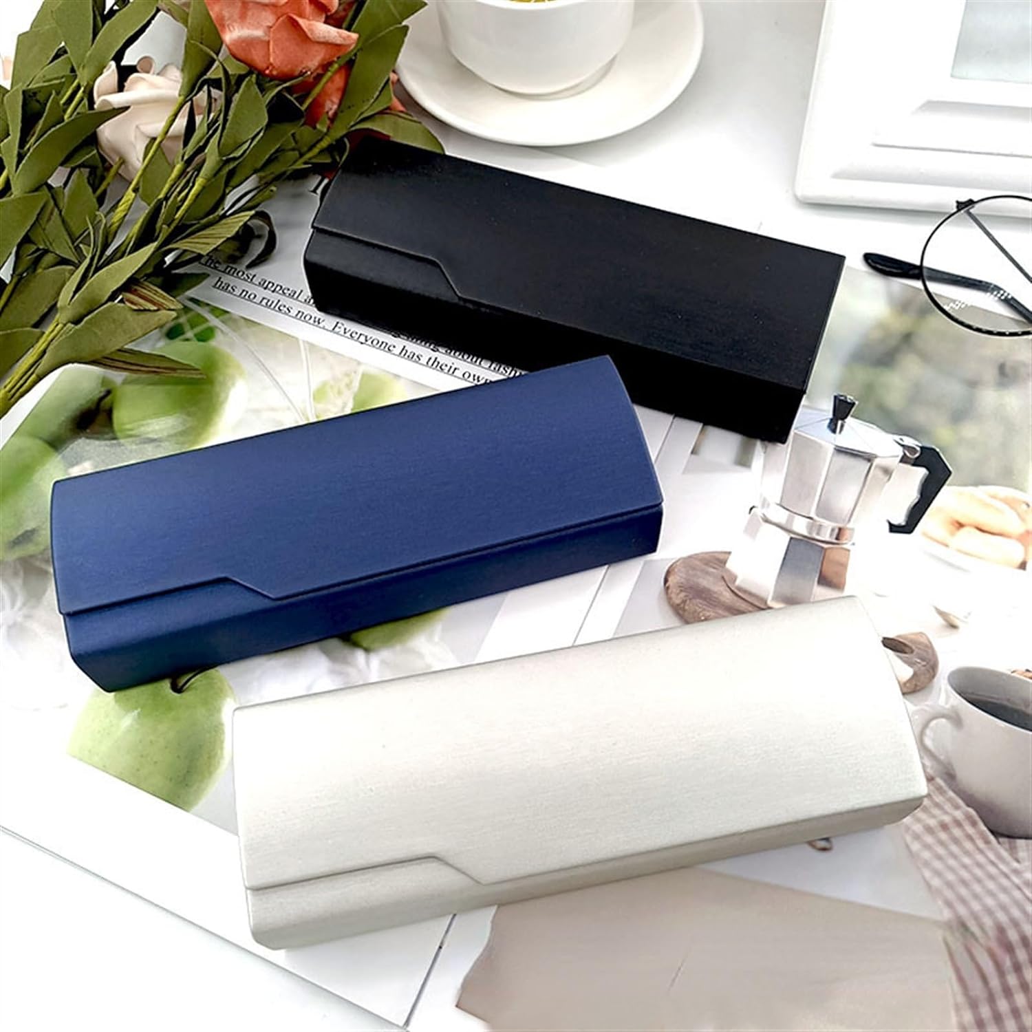 Picture of New Premium Square Hard Shell Eyeglass/Sunglasses Portable Case for all type of Eyglass/Sunglass. 1 pcs Hard Shell Magnetic Premium Sunglasses Box For Prttect Sunglass and Eywear. Premium Hard Shell Box. #premium.box
