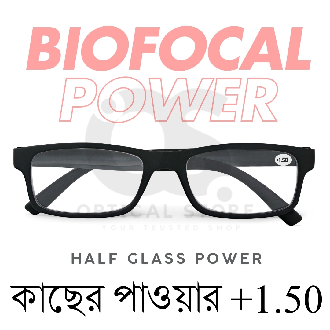 Picture of New Reading Glasses Biofocal +1.50 Reading (Half Glass Power) For Men & Women/Unisex.1pcs +1.50 Biofocal Reading Glasses For For Focus Reading Glasses, Book reading, Mobile Screens, Computer Screens. +1.50 Biofocal Lens. #1.50